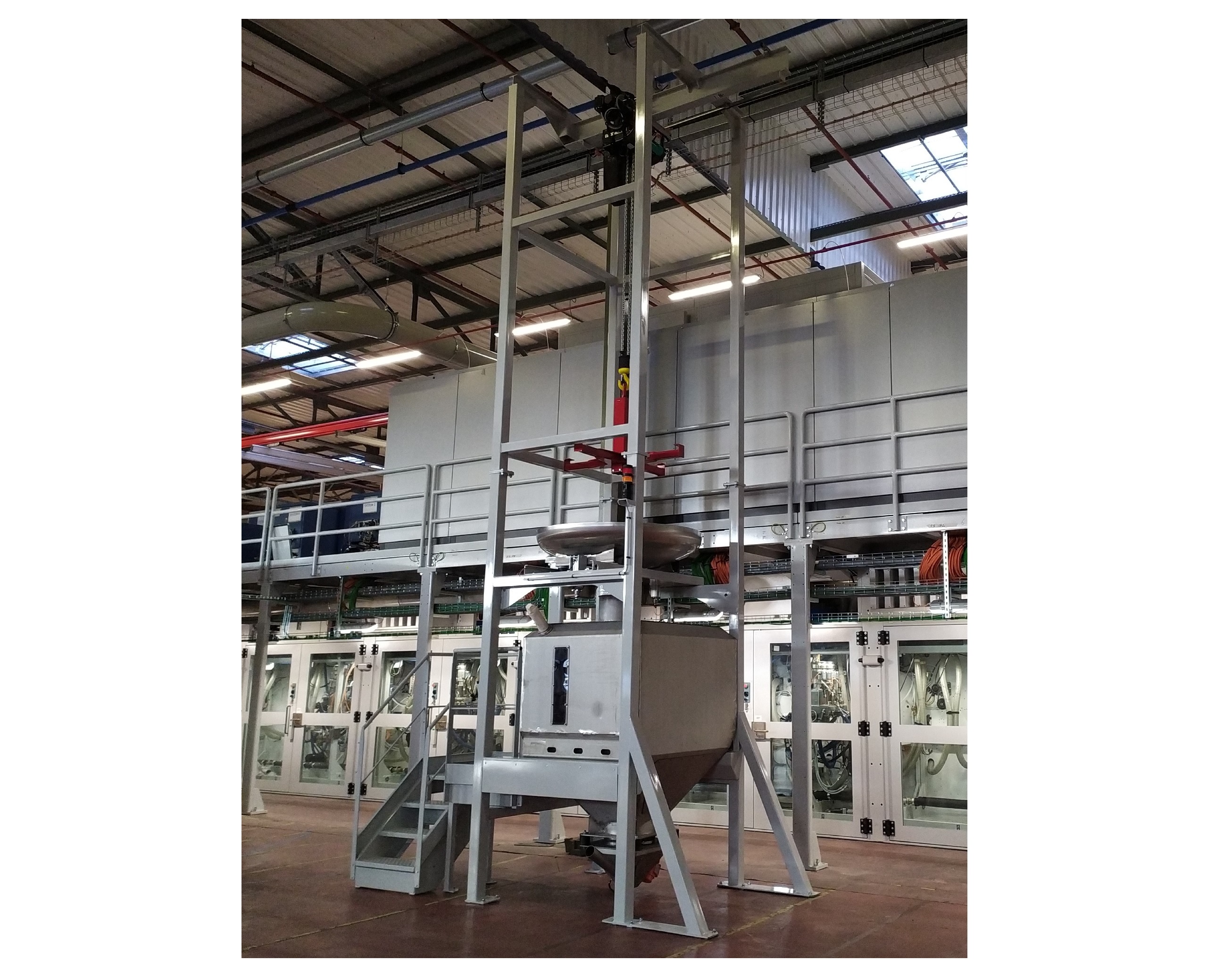 Station vidange big bag inox et acier Serema